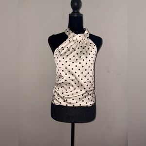 Women’s White Polka Dot Halter Top🖤🤍